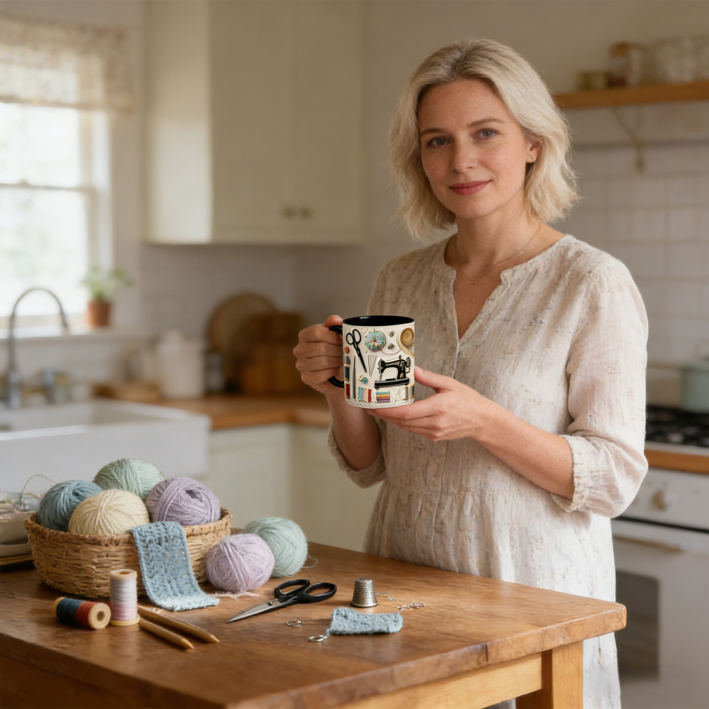 Sewing Supplies Themed Ceramic Mug | WSMug24