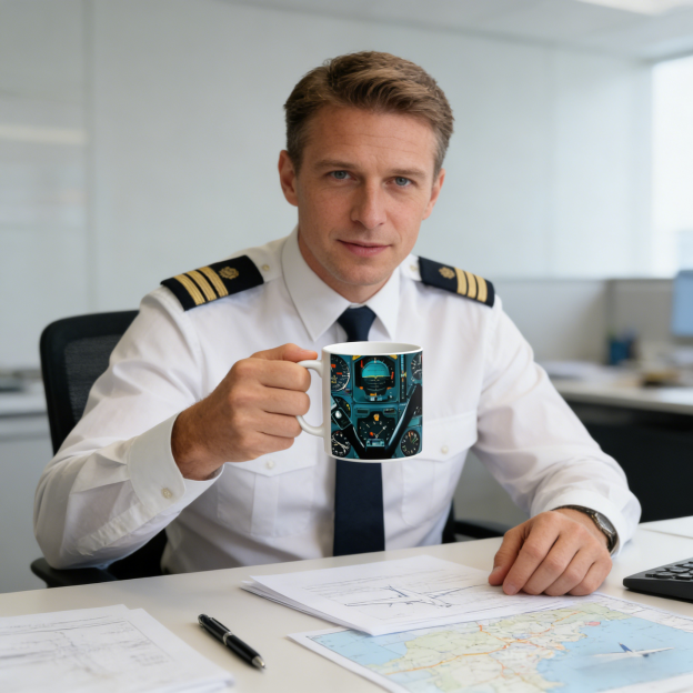 Aviation-Themed Pilot Ceramic Mug | WSMug37