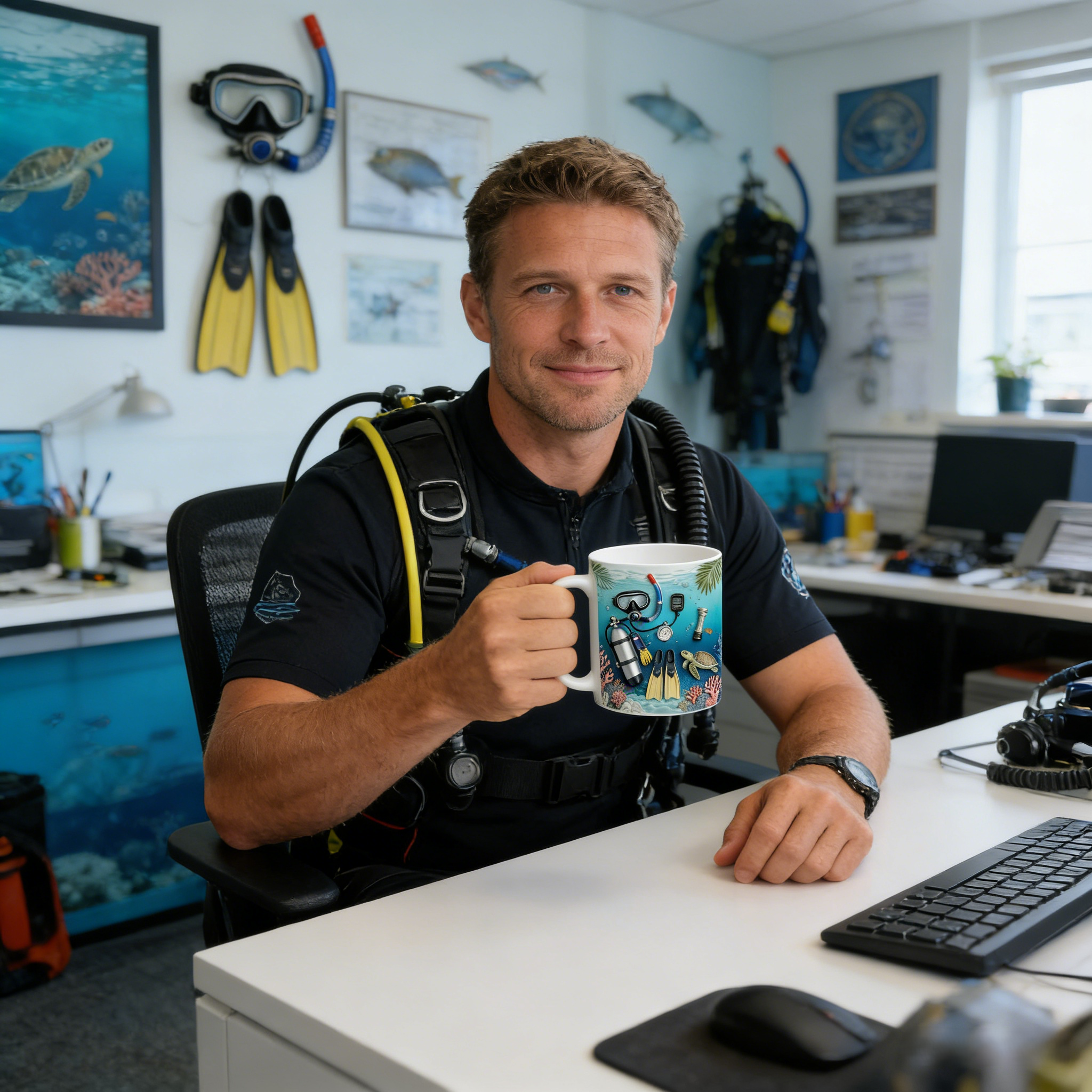 Diving-Themed Ceramic Mug | WSMug55