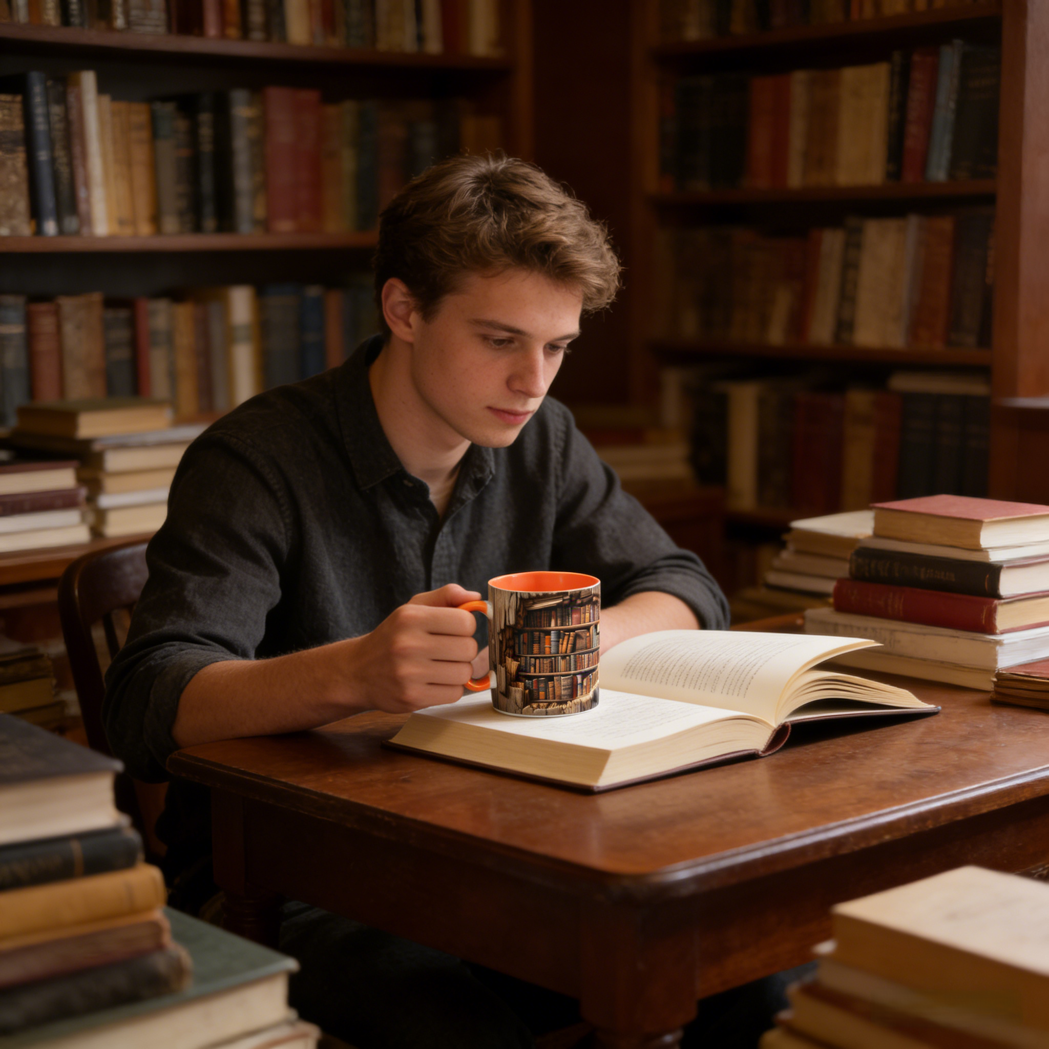 Library Bookshelf Mug | WSMug17