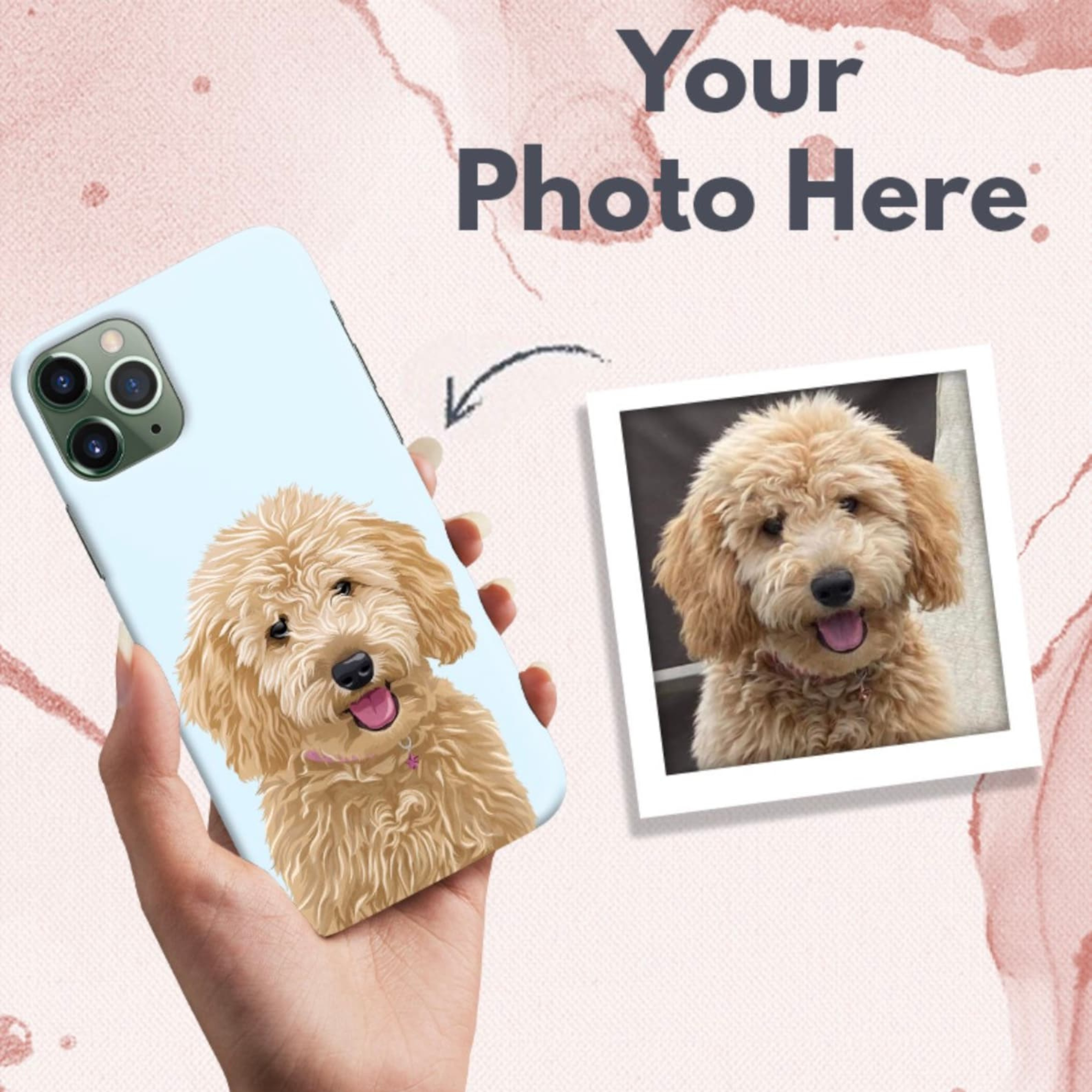 Personalized Pet Portrait Handmade Drawing Phone Case | OFCase102