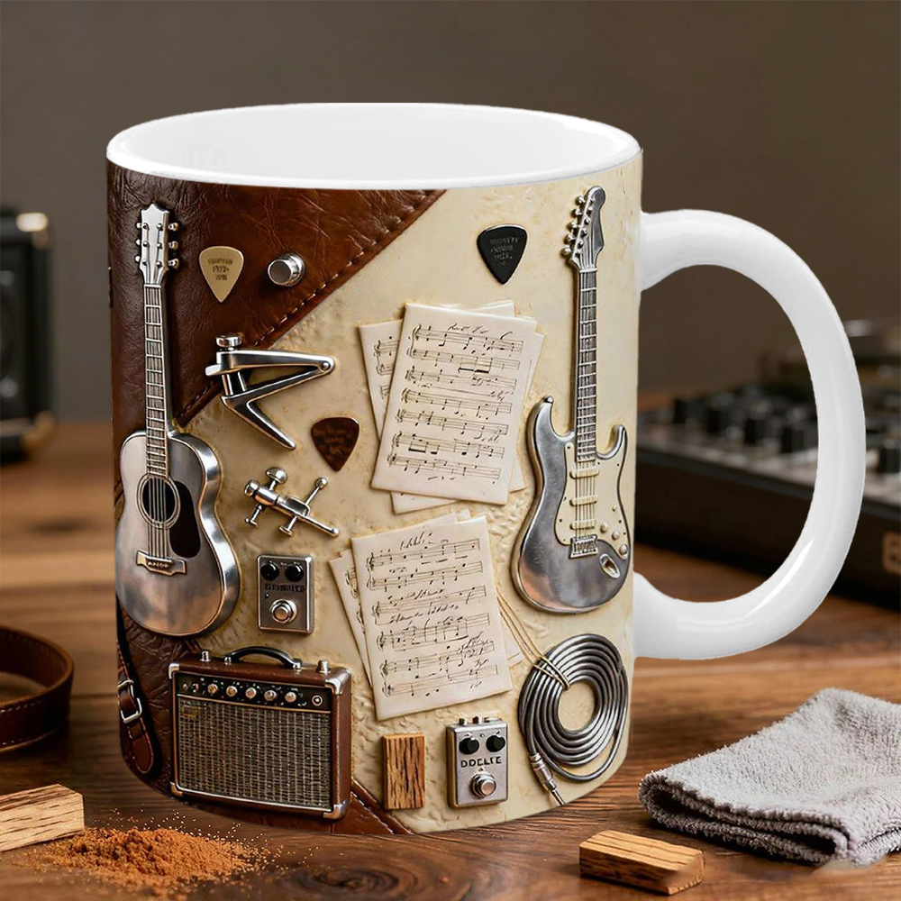 Guitarist-Themed Ceramic Mug | WSMug23