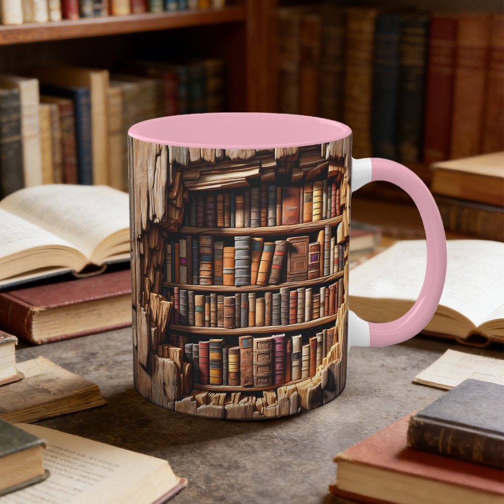 Library Bookshelf Mug | WSMug17