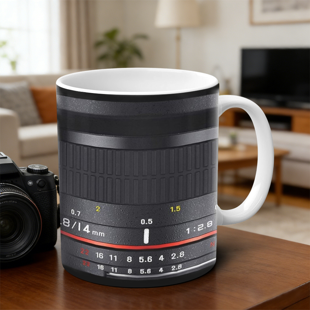 Photographer's Camera Lens Ceramic Mug | WSMug31