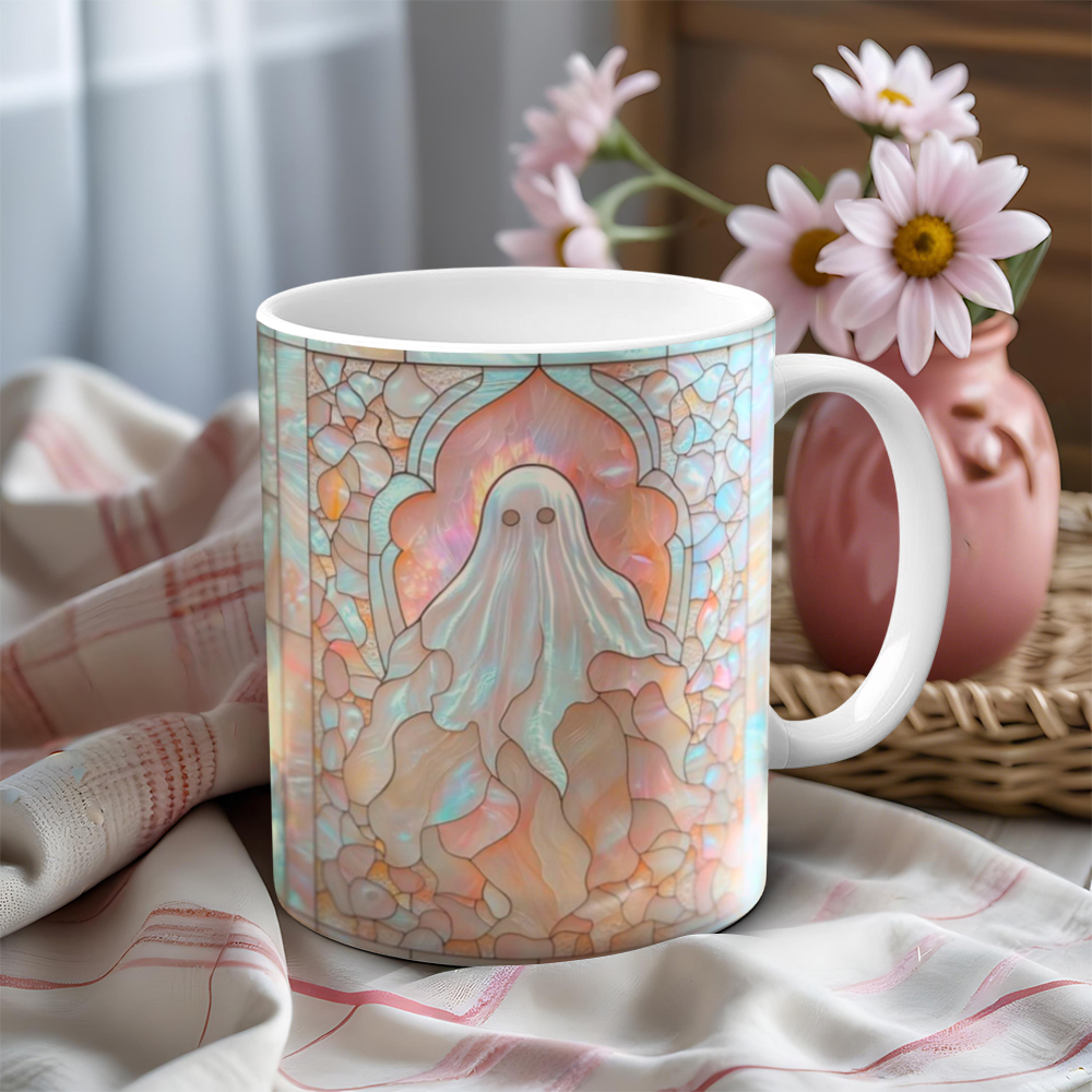Imitation Stained Glass Halloween Ghost Mug | WSMug41