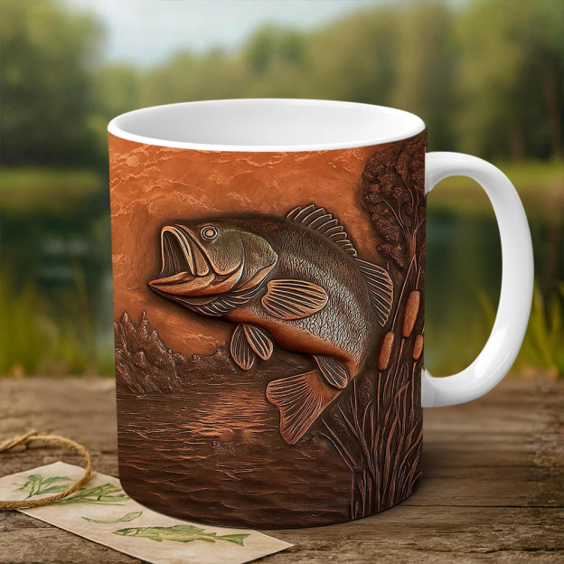 Fishing-Themed Ceramic Mug | WSMug47