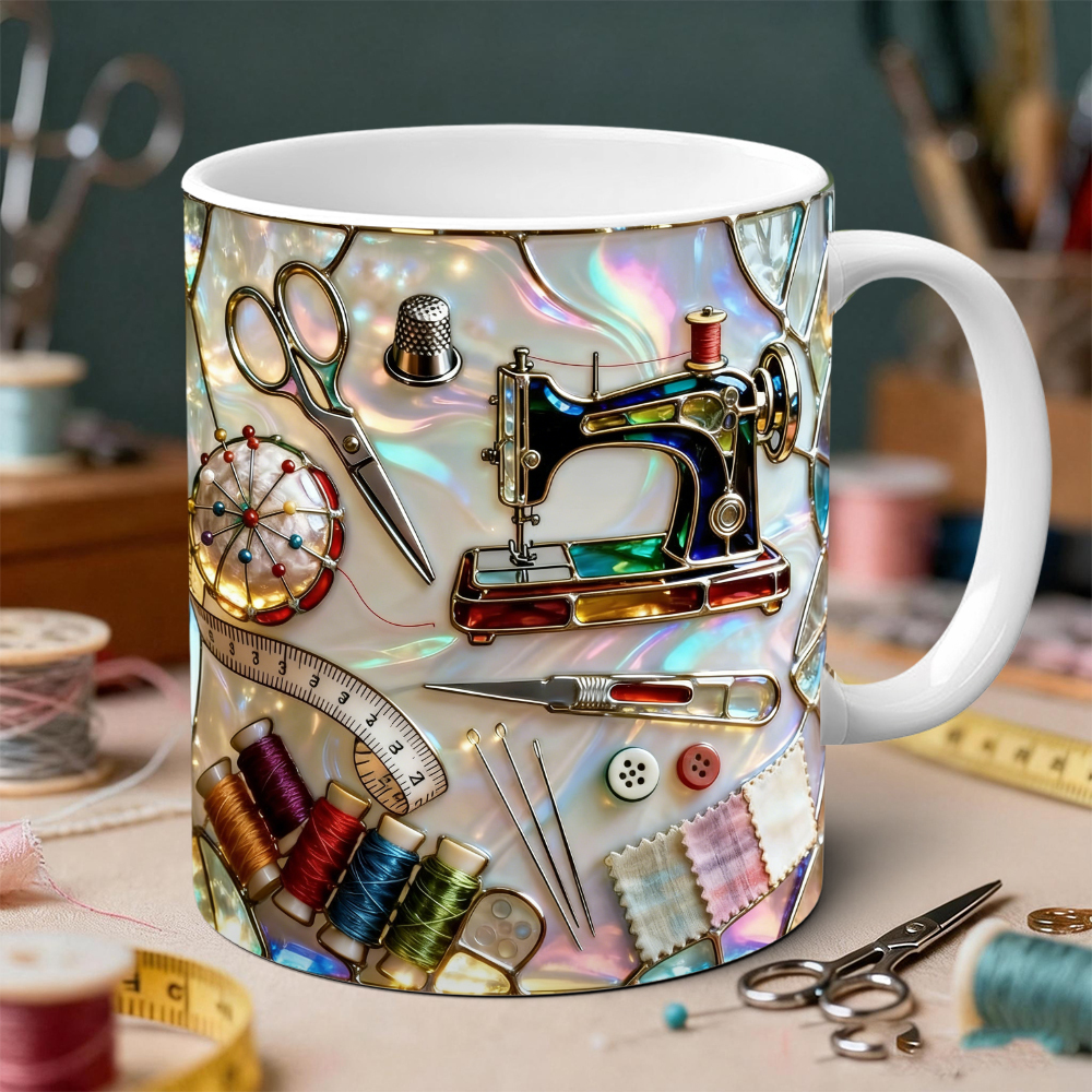 Sewing-Themed Ceramic Mug | WSMug48