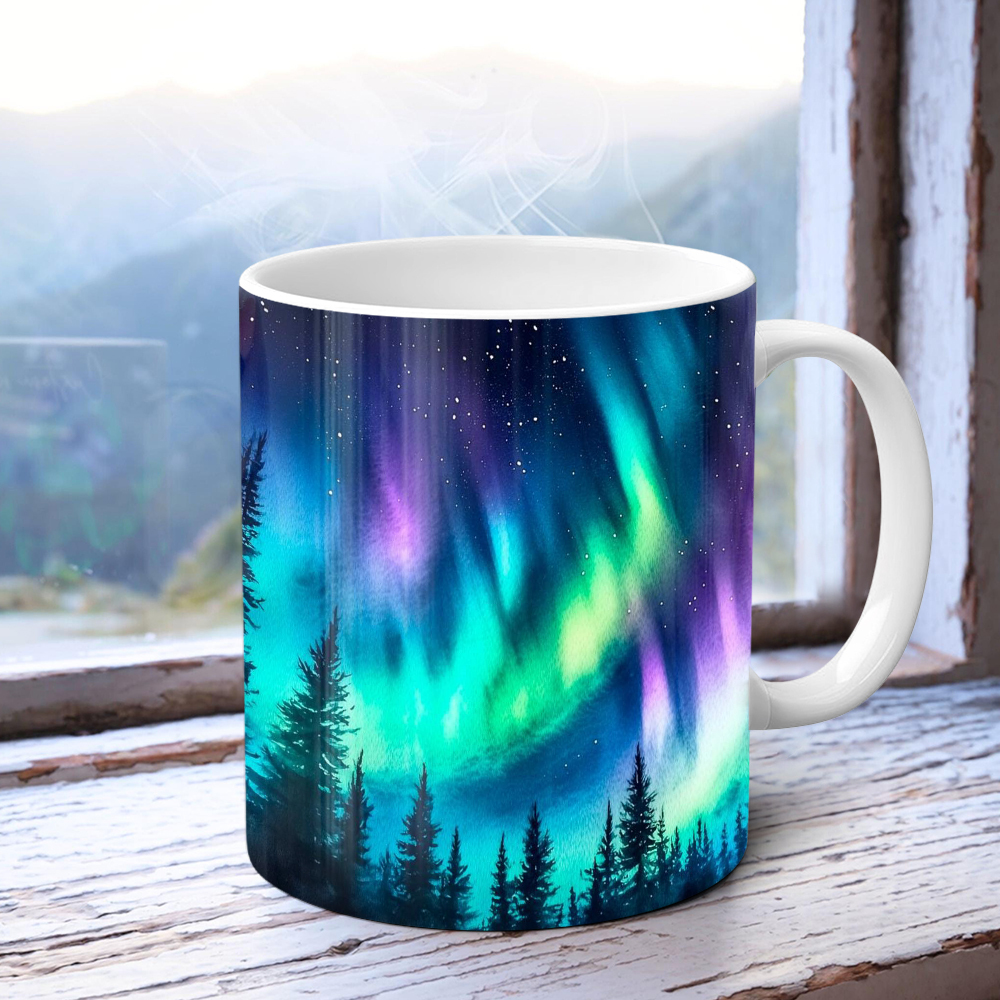 Aurora-Themed Ceramic Mug | WSMug52