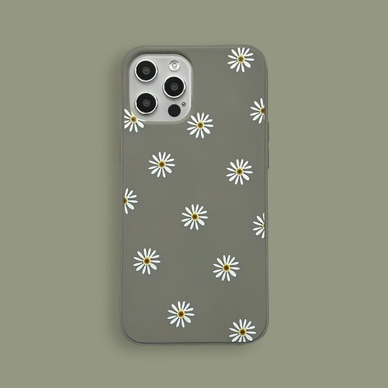 Floral Art Daisy Silicone Phone Cover Case | OFCase009