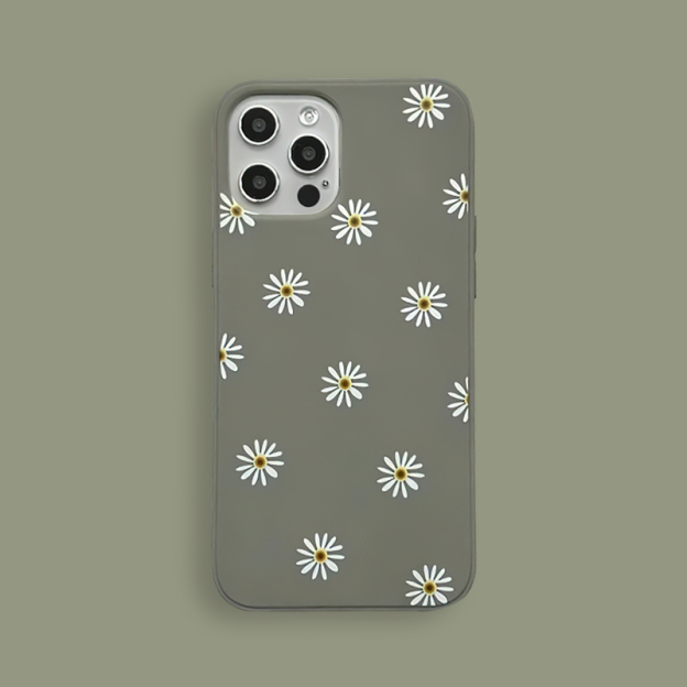 Floral Art Daisy Silicone Phone Cover Case | OFCase009
