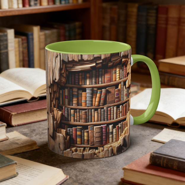 Library Bookshelf Mug | WSMug17