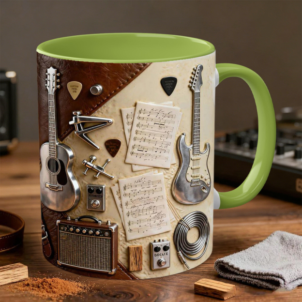 Guitarist-Themed Ceramic Mug | WSMug23