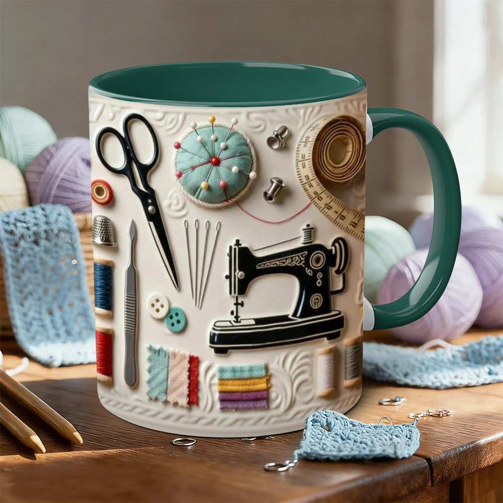 Sewing Supplies Themed Ceramic Mug | WSMug24