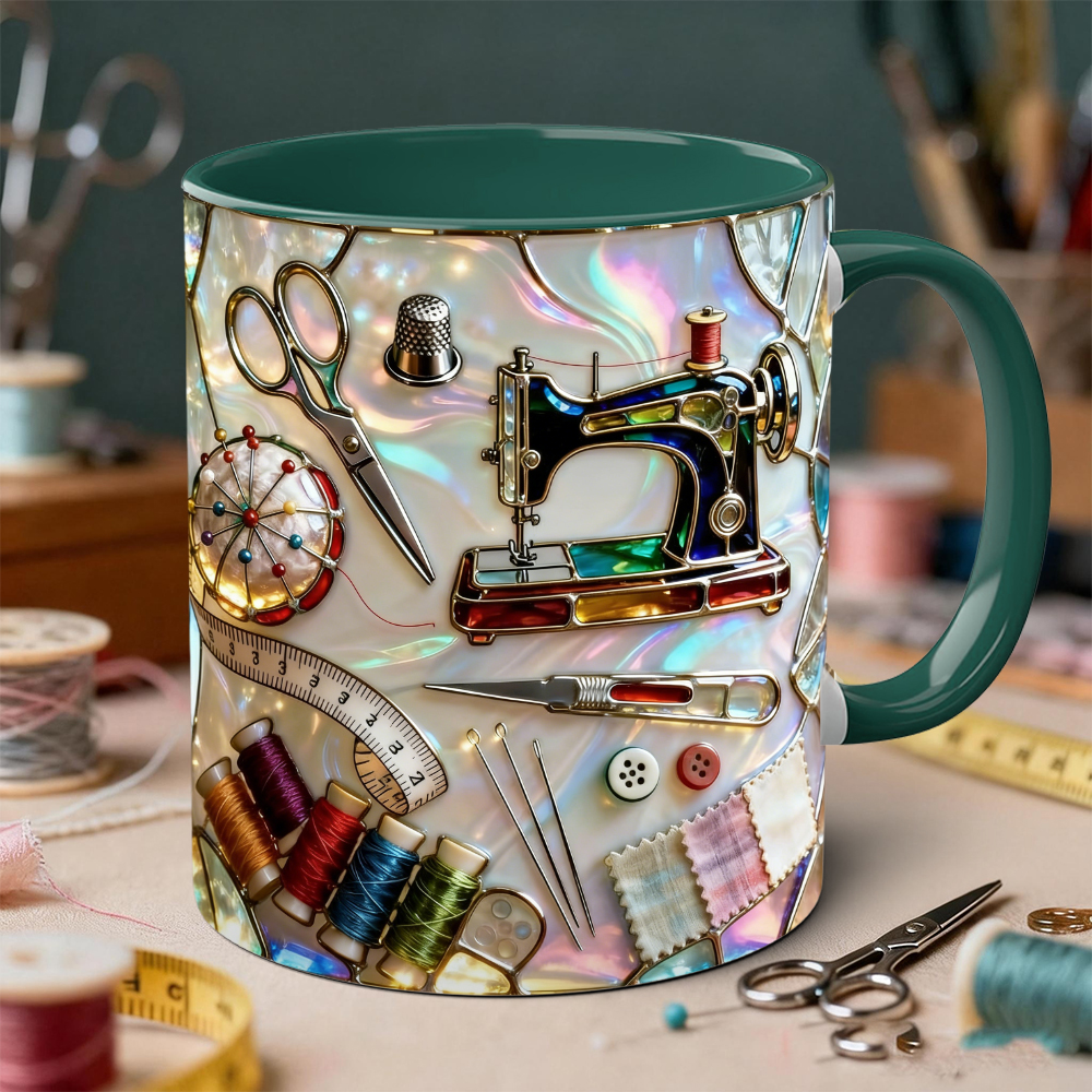 Sewing-Themed Ceramic Mug | WSMug48