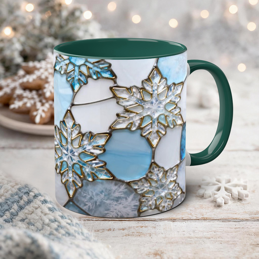 Imitation Stained Glass Snowflake Mug | WSMug50