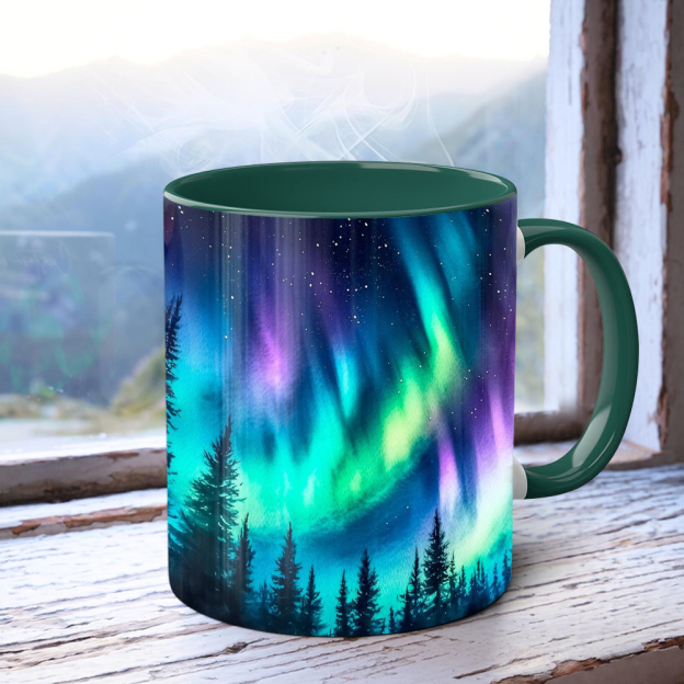 Aurora-Themed Ceramic Mug | WSMug52