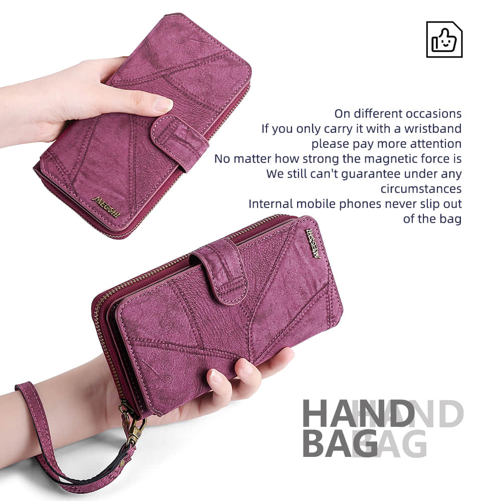 Personalised Monogram Zipper Wallet Detachable Phone Case | OFCase122