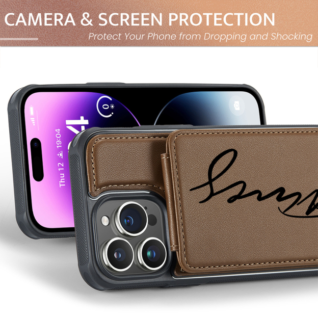 Personalised Monogram Card Holder Wallet Phone Case | OFCase118