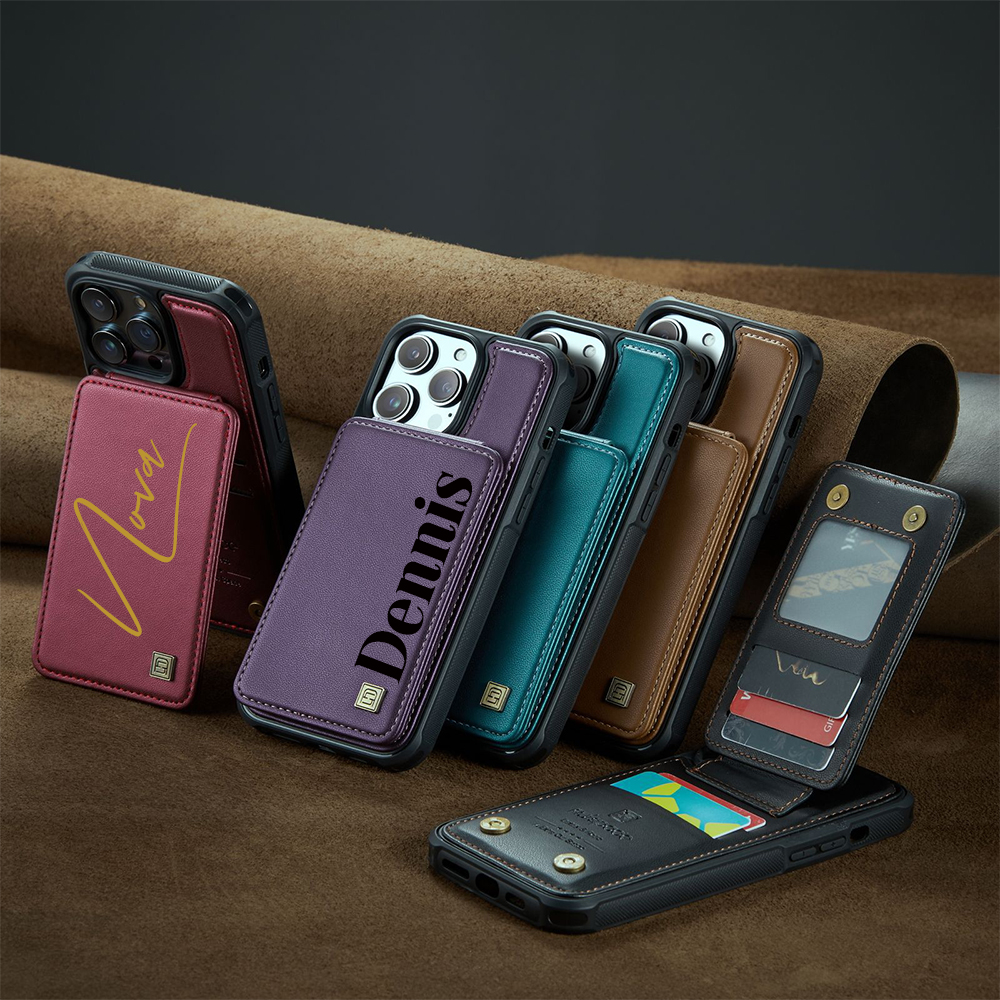 Personalised Monogram Card Holder Wallet Phone Case | OFCase118