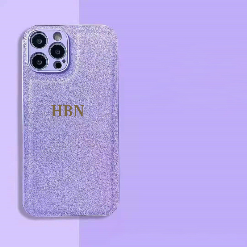 Personalized Monogram Custom Leather Cell Phone Case  | OFCase30