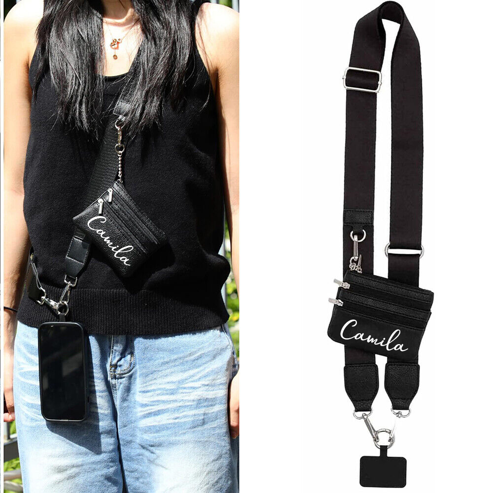 Personalised Monogram Phone Strap with Wallet Crossbody | OFCase141