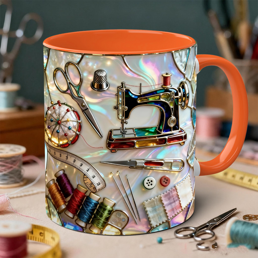 Sewing-Themed Ceramic Mug | WSMug48