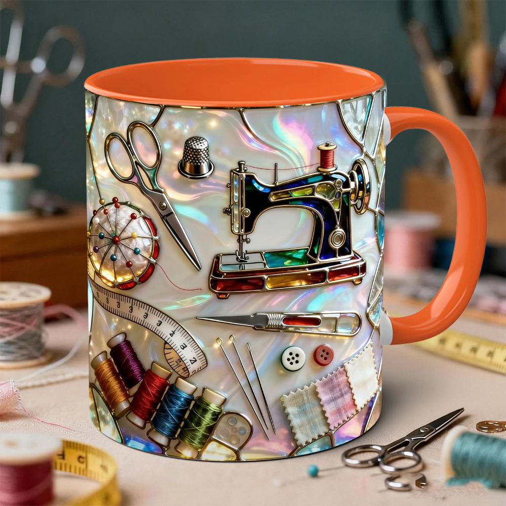 Sewing-Themed Ceramic Mug | WSMug48