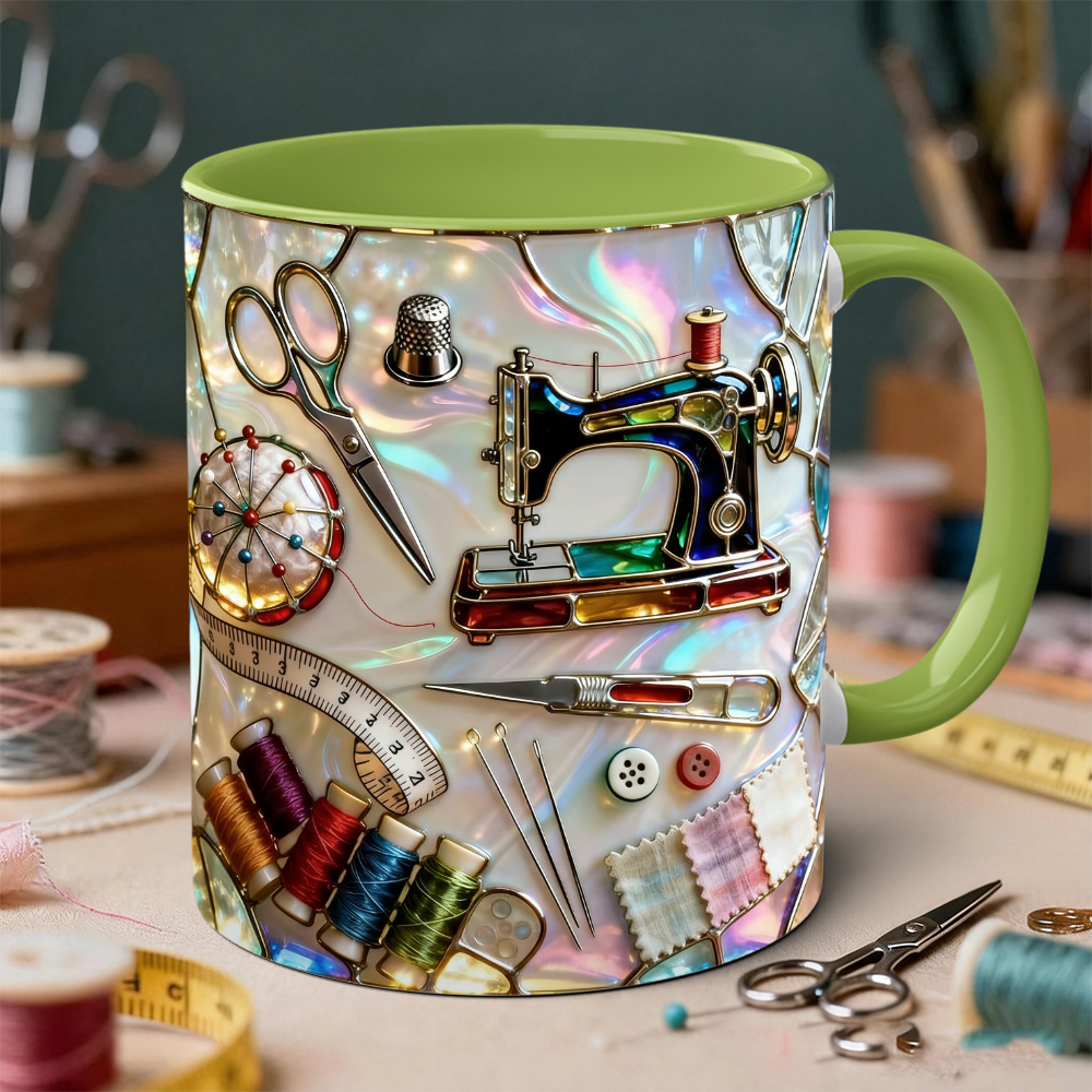Sewing-Themed Ceramic Mug | WSMug48