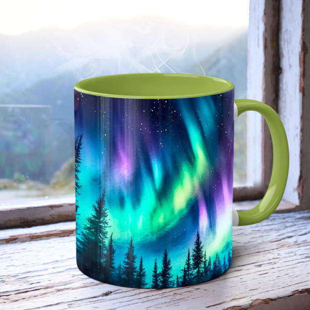 Aurora-Themed Ceramic Mug | WSMug52