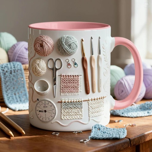 Sewing Supplies Themed Ceramic Mug | WSMug25