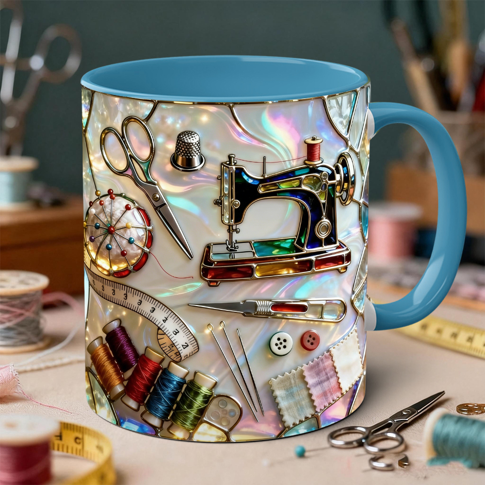 Sewing-Themed Ceramic Mug | WSMug48