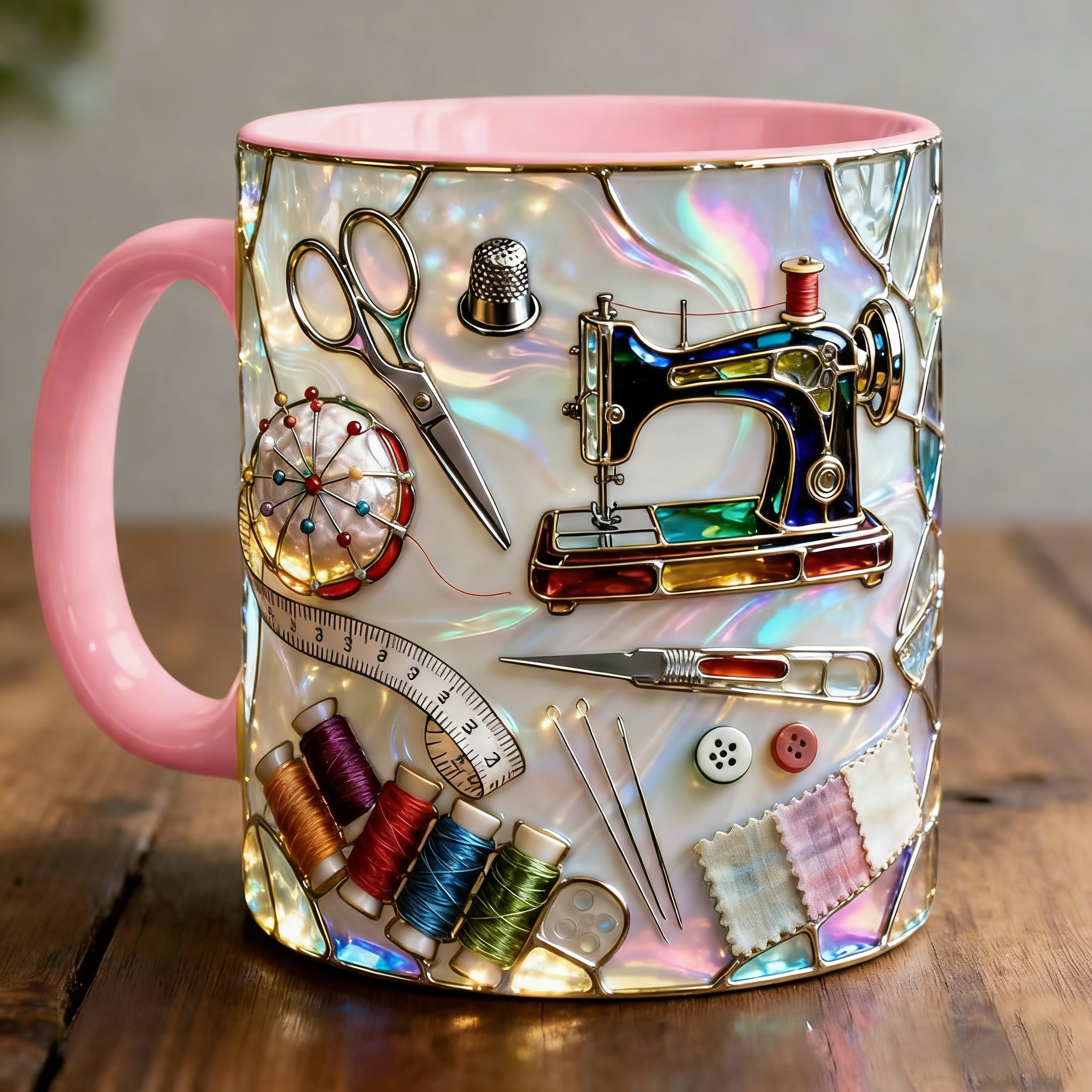 Sewing-Themed Ceramic Mug | WSMug48