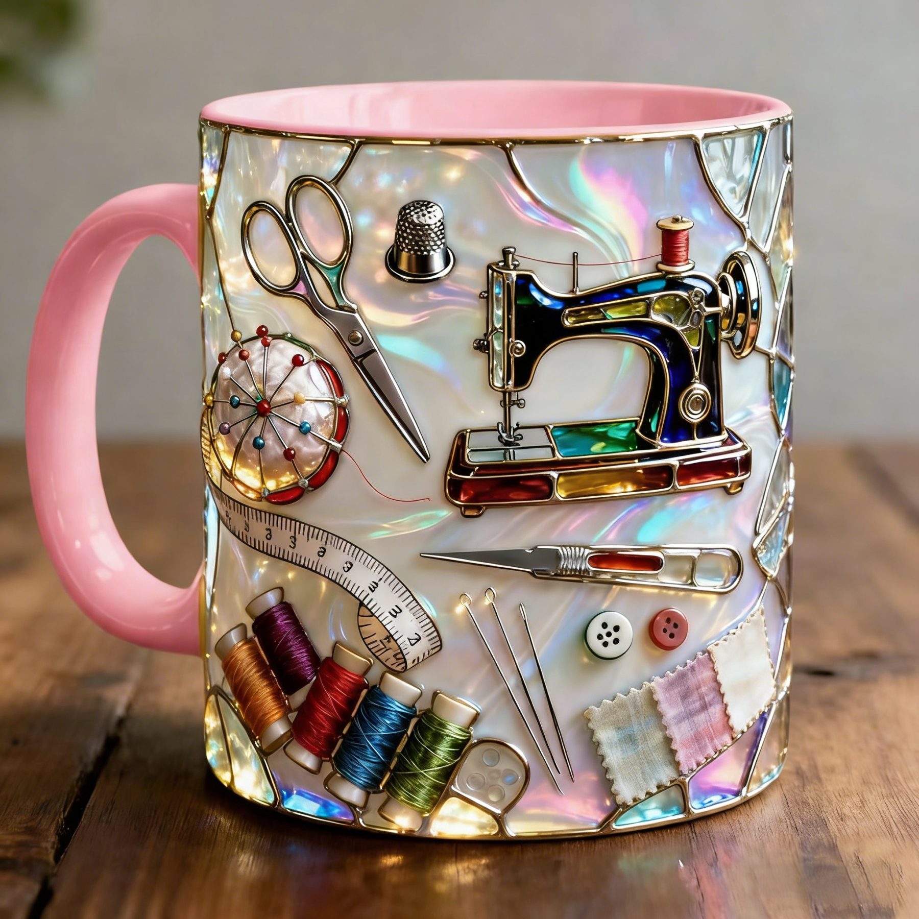 Sewing-Themed Ceramic Mug | WSMug48