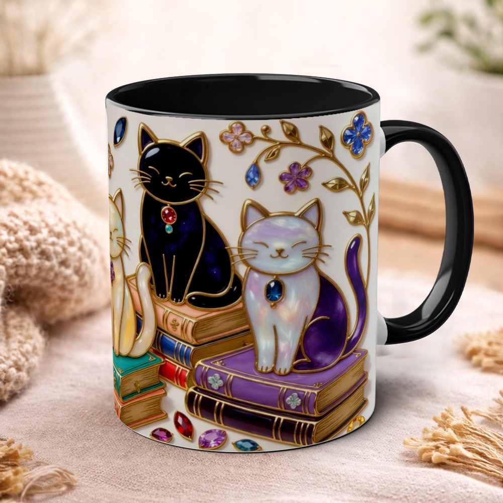 Stained Glass Style Cats Mug | WSMug13