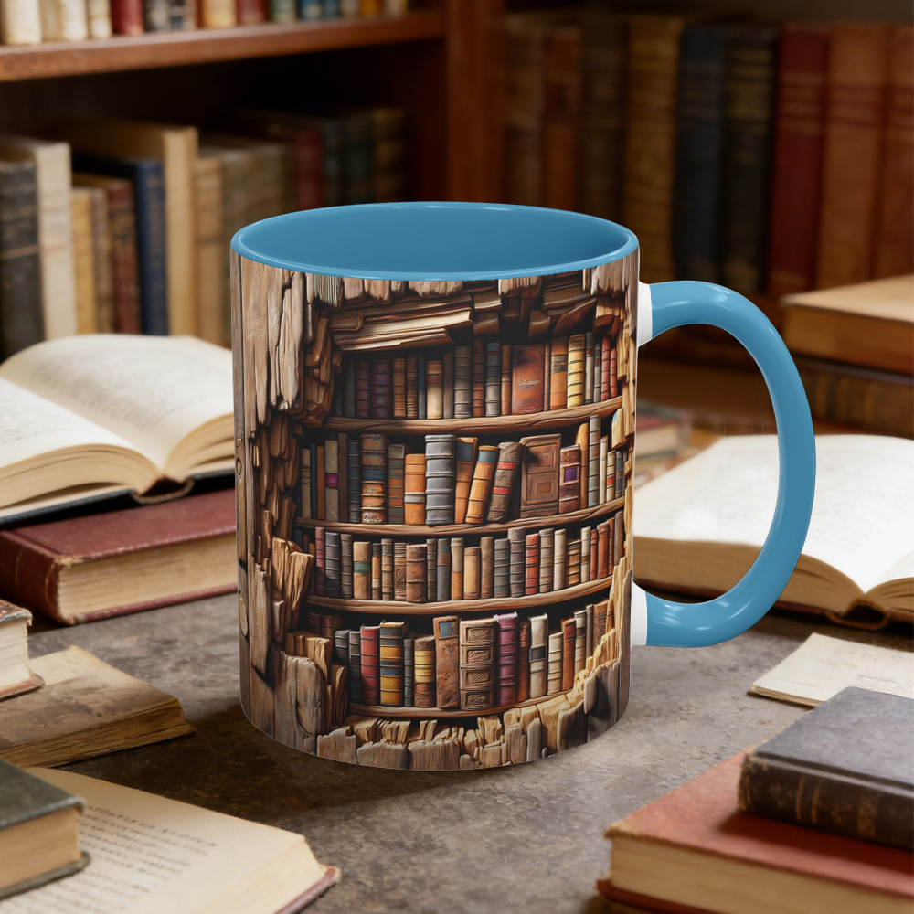 Library Bookshelf Mug | WSMug17