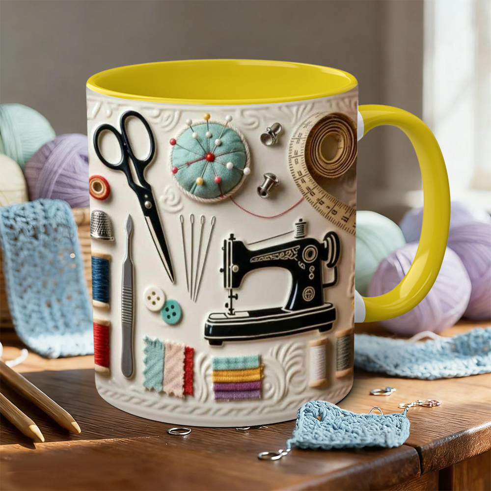 Sewing Supplies Themed Ceramic Mug | WSMug24