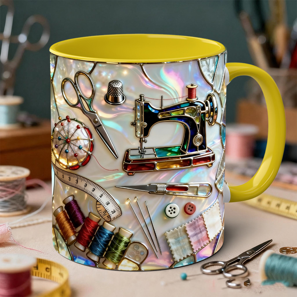Sewing-Themed Ceramic Mug | WSMug48