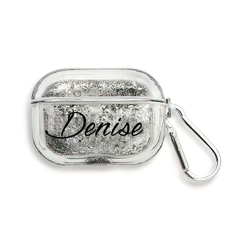 Personalised Glitter AirPod Case with Clip Keychain | OFPod06