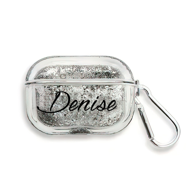 Personalised Glitter AirPod Case with Clip Keychain | OFPod06