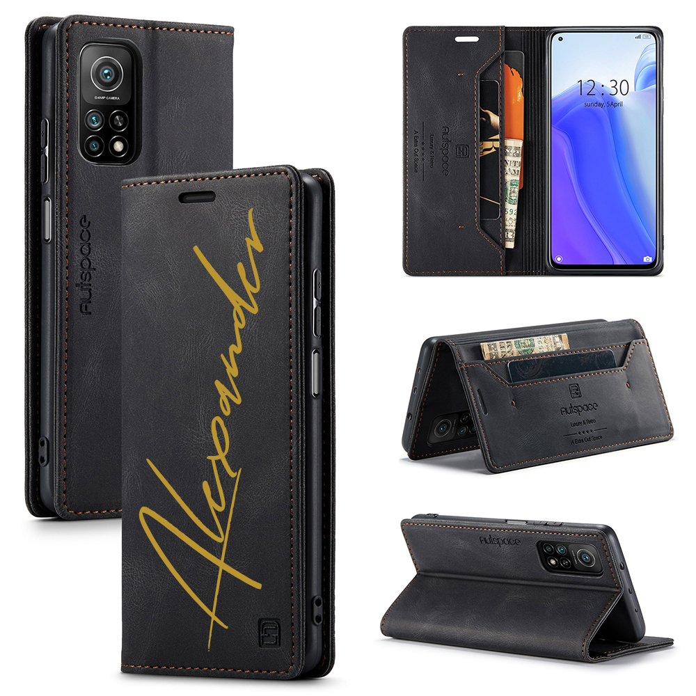 Personalised Monogram Card Holder Magnetic Wallet Phone Case | OFCase119