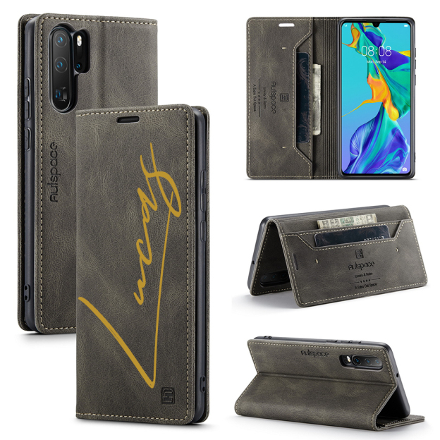 Personalised Monogram Card Holder Magnetic Wallet Phone Case | OFCase119