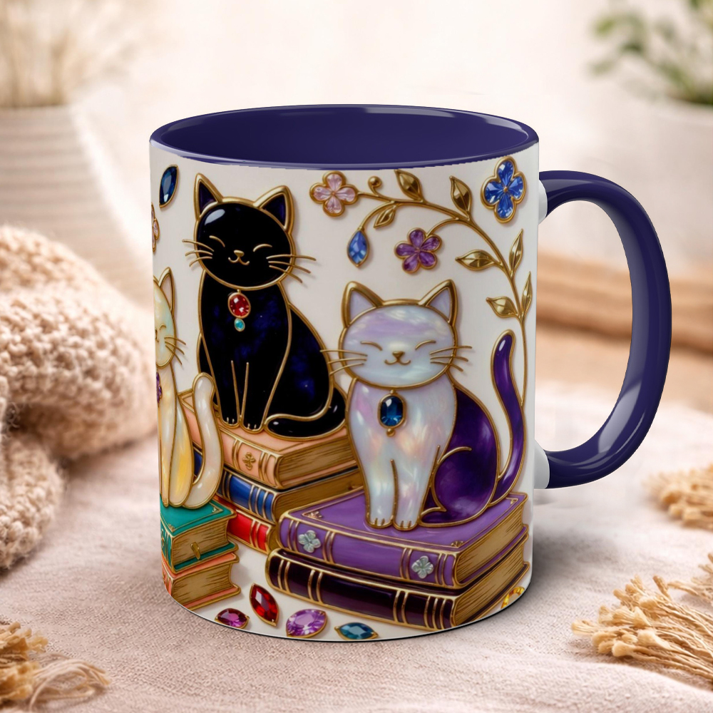 Stained Glass Style Cats Mug | WSMug13