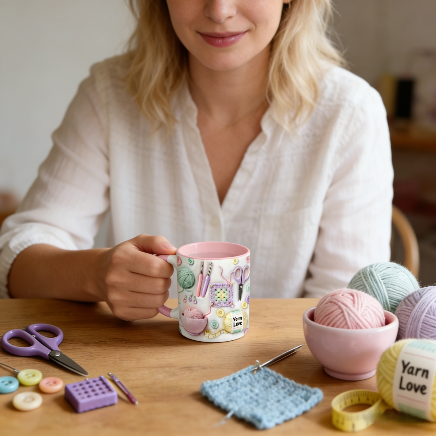 Sewing Supplies Themed Ceramic Mug | WSMug20