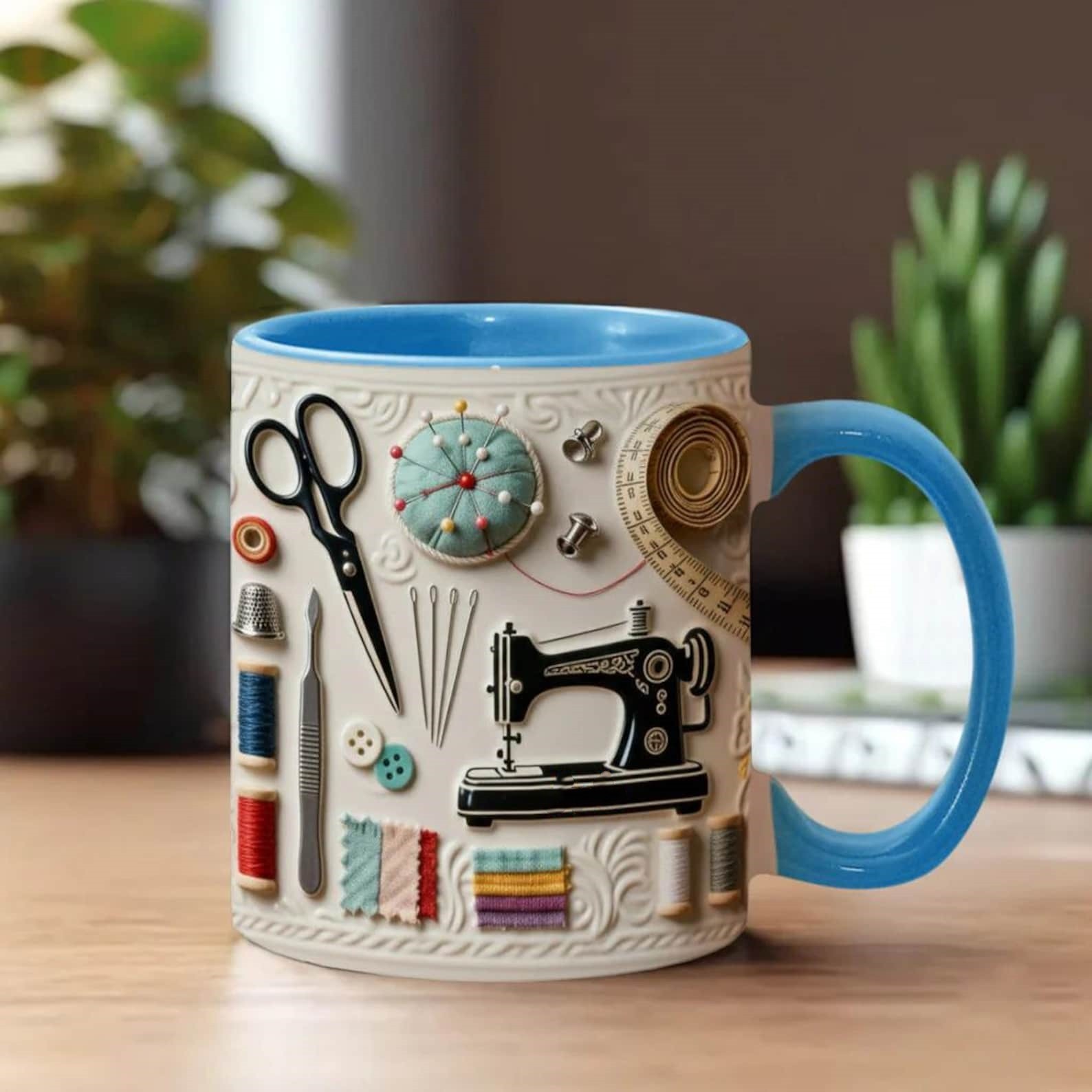 Sewing Supplies Themed Ceramic Mug | WSMug24