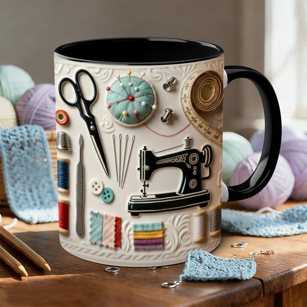 Sewing Supplies Themed Ceramic Mug | WSMug24