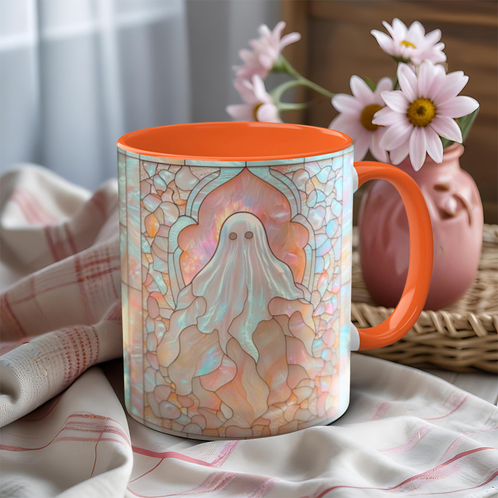 Imitation Stained Glass Halloween Ghost Mug | WSMug41