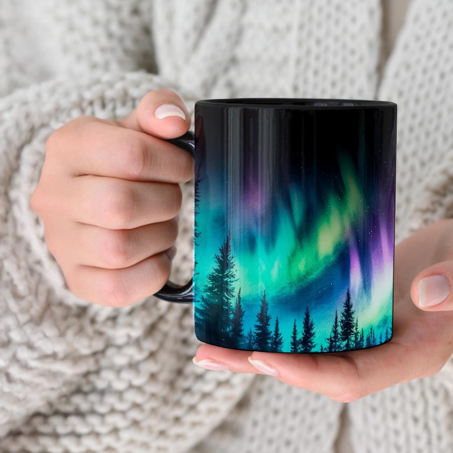 Aurora-Themed Ceramic Mug | WSMug52