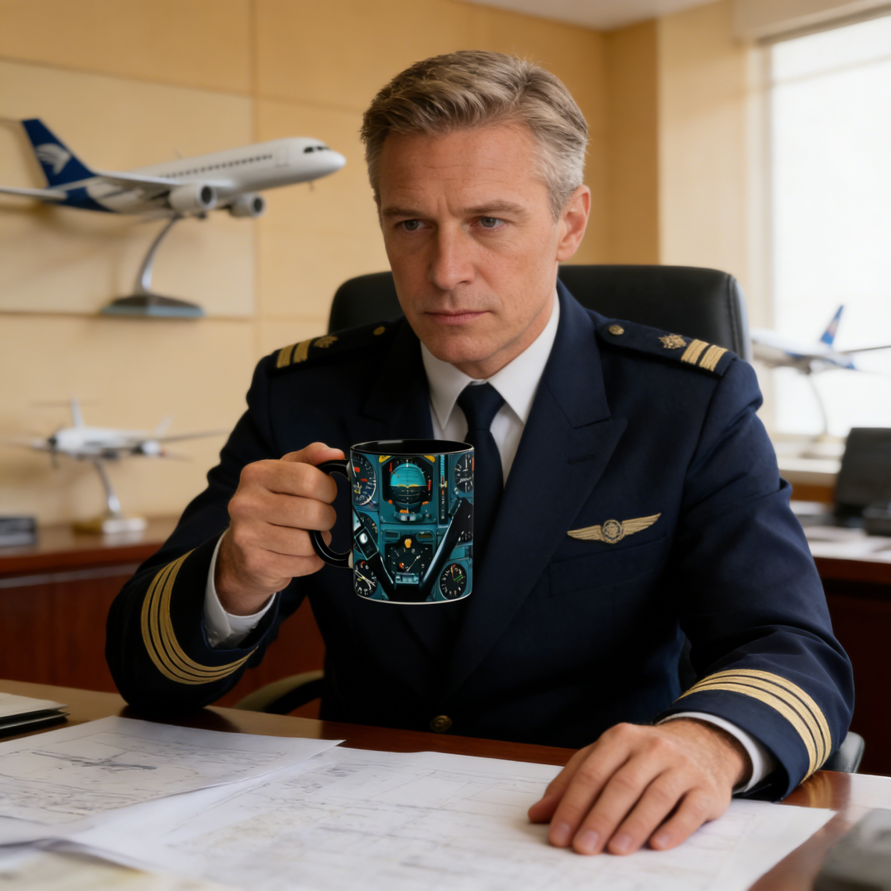 Aviation-Themed Pilot Ceramic Mug | WSMug37