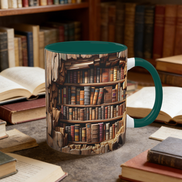 Library Bookshelf Mug | WSMug17