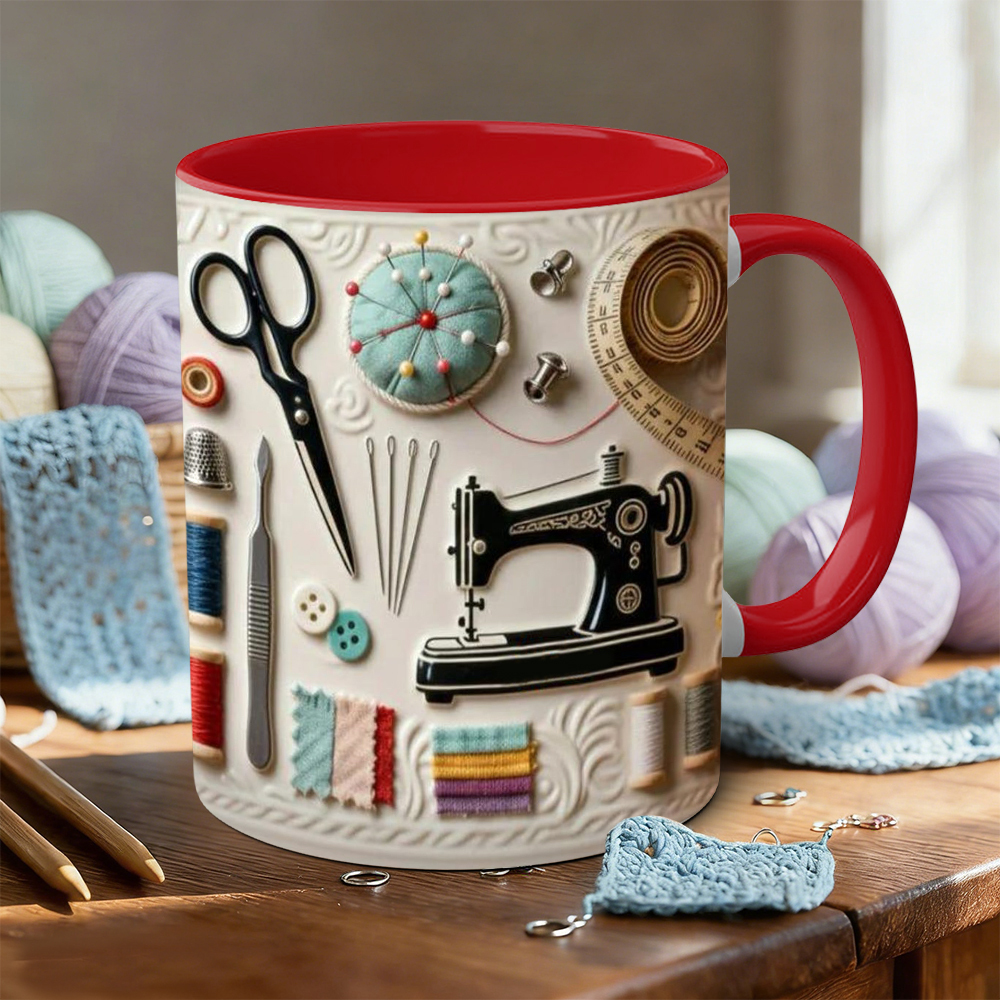 Sewing Supplies Themed Ceramic Mug | WSMug24
